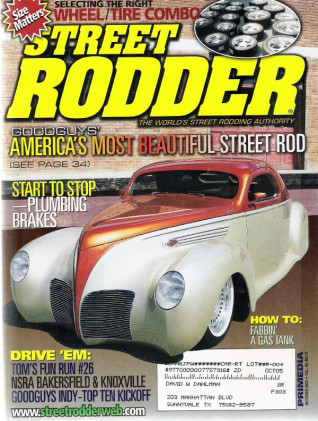 STREET RODDER 2003 OCT - DASH, BRAKE & IGNITION UPGRADES, V-12 STEEL ZEPHYR